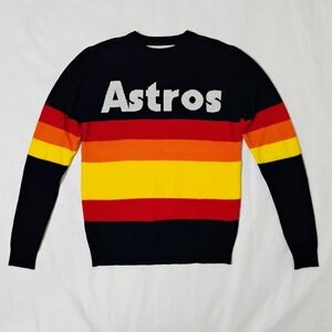 Men's Houston Astros Cooperstown Collection Rainbow Pullover Sweatshirt Size S